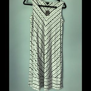 J Jill stretchy black cream dress sp